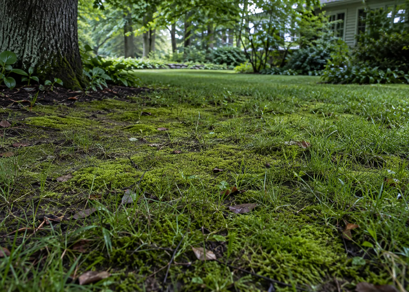 Understand Moss in a Lawn