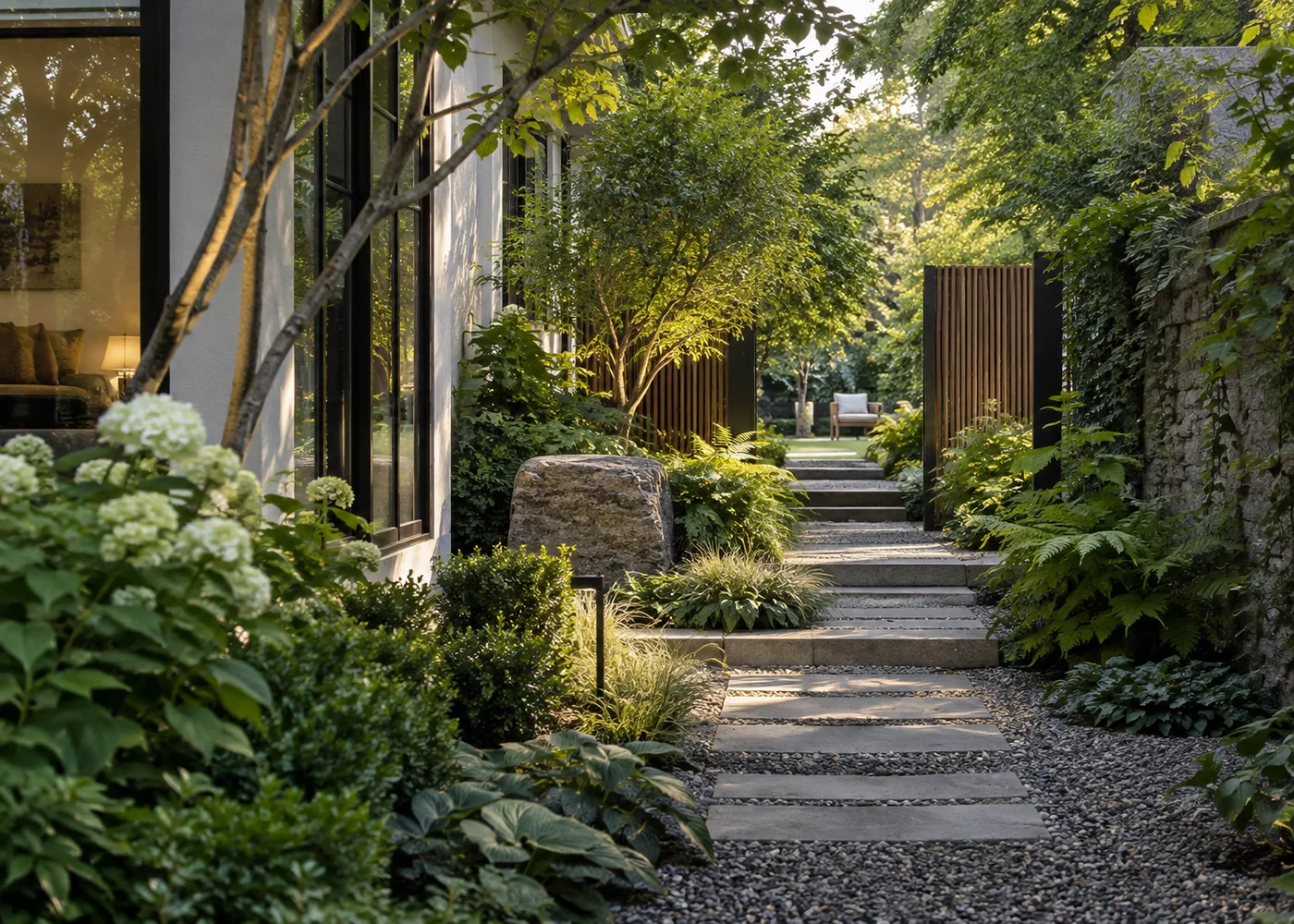 Add Rhythm to a Long Narrow Garden