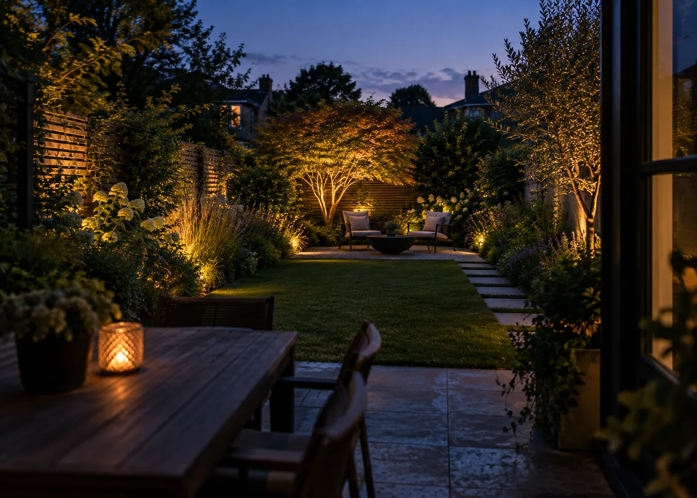 Light a Small Garden for Depth