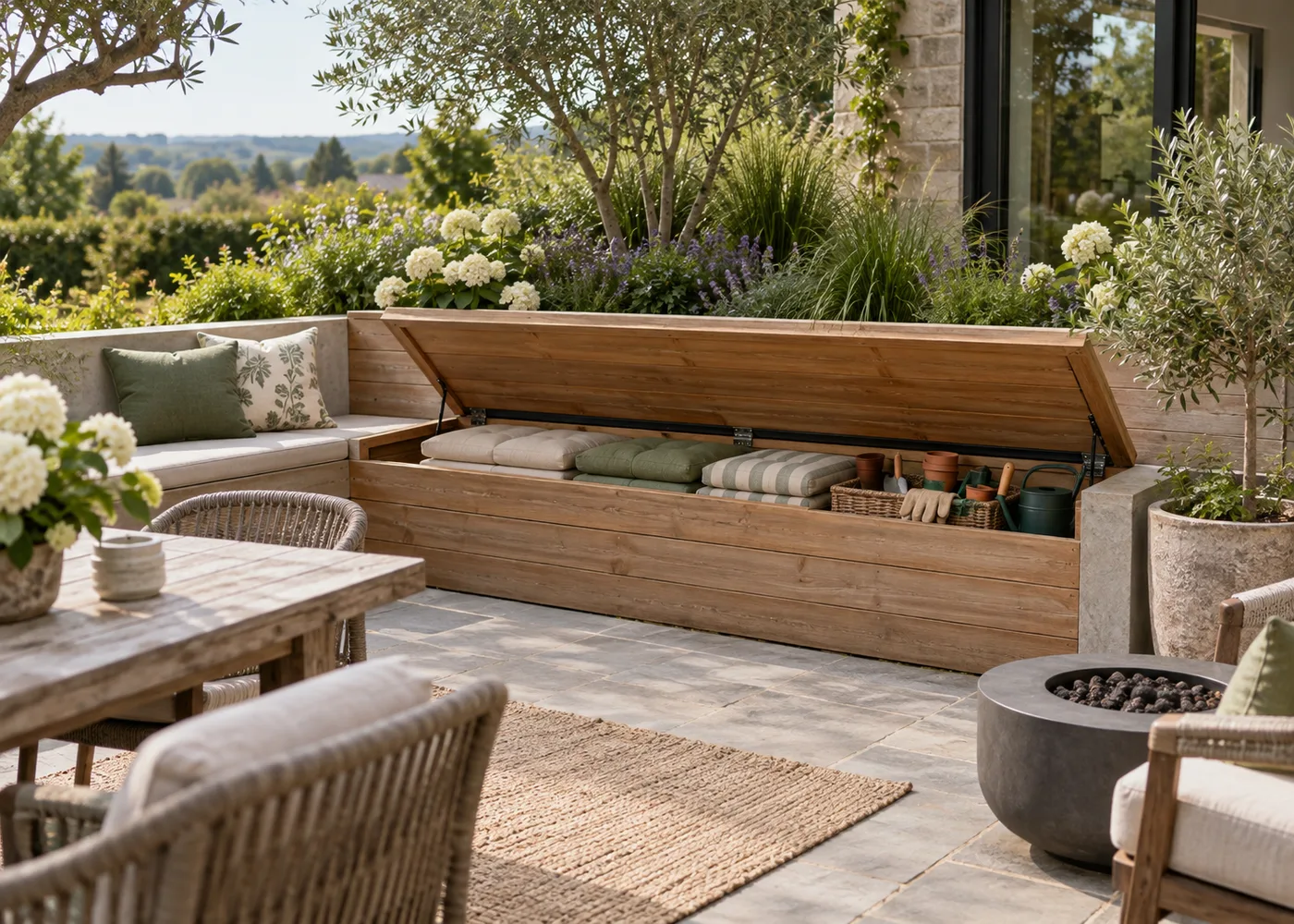 Integrate Storage into a Patio