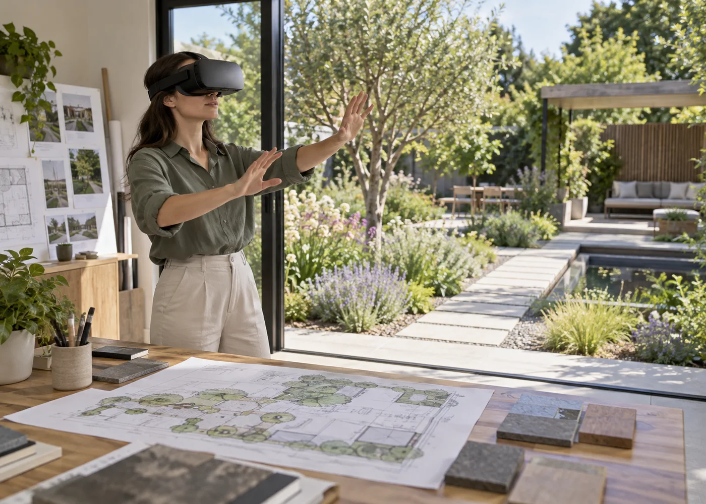 Review a Garden in Virtual Reality